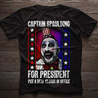 Alternative view of Funny Captain Spaulding for President Put A Real Clown In Office T-Shirt