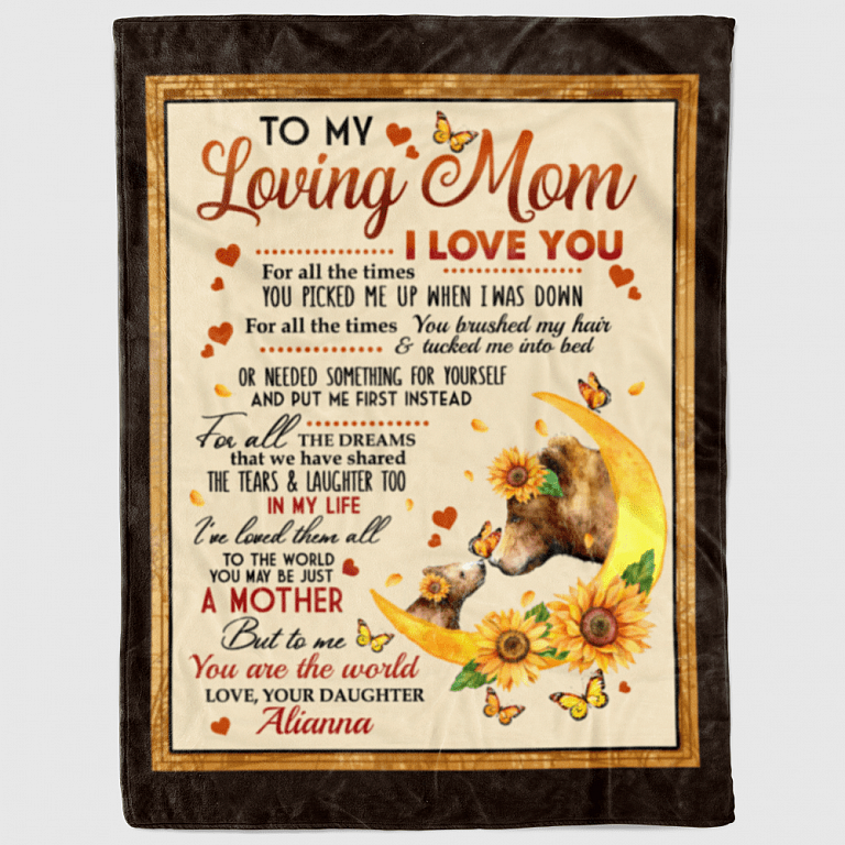 Personalized Blankets for Mom | To My Loving Mom I Love You For All The ...