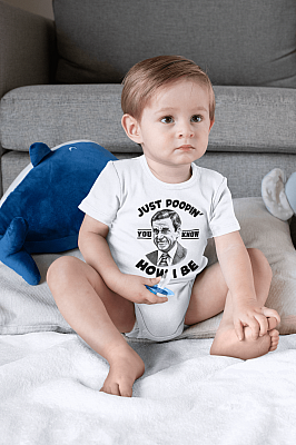Alternative view of Funny Just Poopin' You Know How I Be Baby Onesie - Best Gift Baby Infant Bodysuit