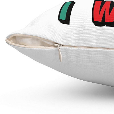 Alternative view of Rock Paper Scissors Throat Punch I Win Throw Pillow - Decorative Pillow - Indoor Outdoor Cushion