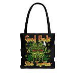 Good Buds Stick Together All Over Print Tote Bag-Shoulder Bag-Reusable Grocery Shopping Bag