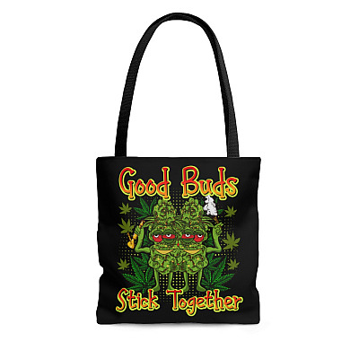 Good Buds Stick Together All Over Print Tote Bag-Shoulder Bag-Reusable Grocery Shopping Bag