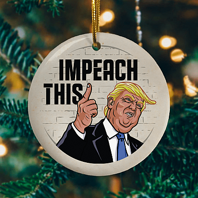 Alternative view of Impeach This Donald Trump For Republican Ornament Keepsake - Porcelain Ceramic