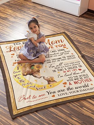 Alternative view of To My Loving Mom I Love You For All The Times Bear Fleece Blanket - Premium Sherpa Blanket - Woven Blanket
