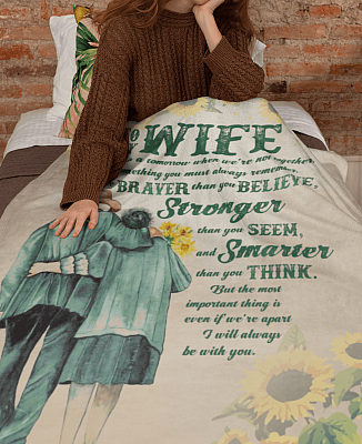 Alternative view of Husband to My Wife If Ever There Is a Tomorrow When We're Not Together Fleece Blanket - Premium Sherpa Blanket