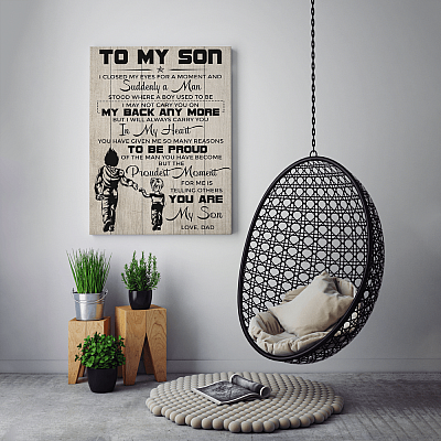 Alternative view of To My Son I Closed My Eyes Framed Canvas - Unframed Poster