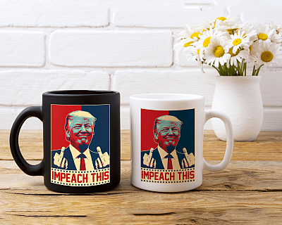 Alternative view of Impeach This Funny Donald Trump Ceramic Coffee Mug - Beer Stein - Water Bottle - Color Changing Mug