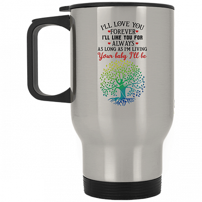 14 oz. Silver Travel Mug