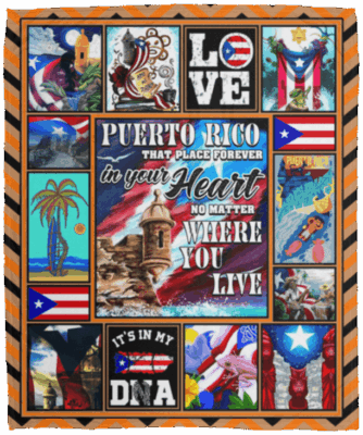 Puerto Rico Roots That Place In Your Heart No Matter Where You Live Fleece Blanket - Sherpa Blanket