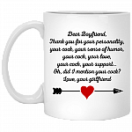 Dear Boyfriend Thank You For Your Personality Your Cock Ceramic Coffee Mug - Travel Mug - Beer Stein