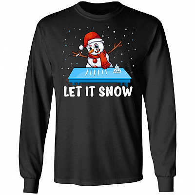 Let It Snow Snowman Cocaine Christmas Hoodie - Long Sleeve - Sweatshirt