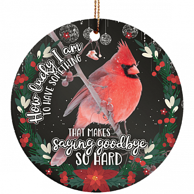 How Lucky I Am To Have Something That Makes Saying Goodbye So Hard Decorative Flat Circle Ornament Keepsake