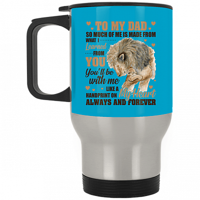 14 oz. Silver Travel Mug