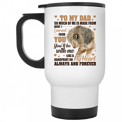 14 oz. White Travel Mug