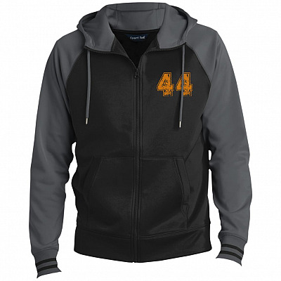 Obama Jacket 44 Premium Full-Zip Hooded Jacket-Fleece Letterman Jacket