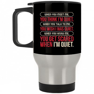 14 oz. Silver Travel Mug