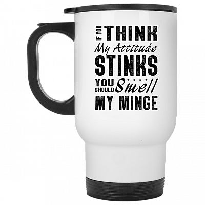 14 oz. White Travel Mug