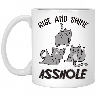Rise And Shine Asshole Coffee Mug - Beer Stein - Water Bottle