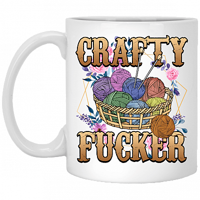 Crafty Fuck-er Knitting Coffee Mug - Beer Stein - Water Bottle
