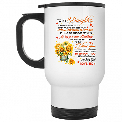 14 oz. White Travel Mug
