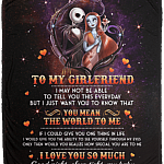 To My Girlfriend I May Not Be Able To Tell You This Everyday Ightmare Fleece Blanket - Premium Sherpa Blanket