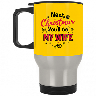 14 oz. Silver Travel Mug