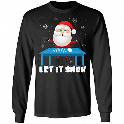 Let in Snow Santa Claus White Fairy Dust Hoodie - Sweatshirt - Long Sleeve