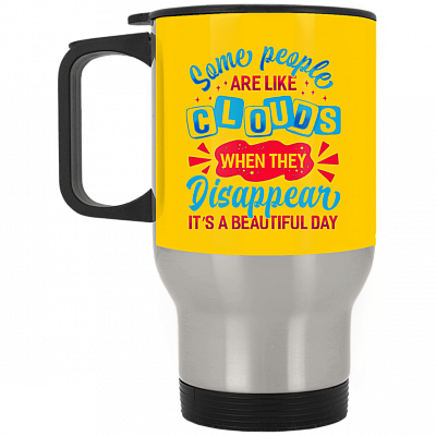 14 oz. Silver Travel Mug