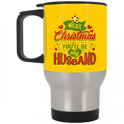 14 oz. Silver Travel Mug