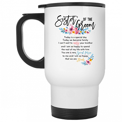 14 oz. White Travel Mug
