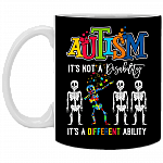 Autism It's Not A Disability It's A Different Ability Coffee Mug-Beer Stein-Water Bottle-Color Changing Mug