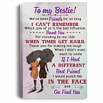 To My Bestie We've Been Friends for So Long Gallery Wrapped Framed Canvas Prints - Unframed Poster