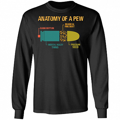 Anatomy Of a Pew Gun Lover Hoodie - Sweatshirt - Long Sleeve