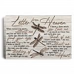 Letter From Heaven When Tomorrow Starts Without Me Dragonfly Wrapped Framed Canvas Prints - Unframed Poster