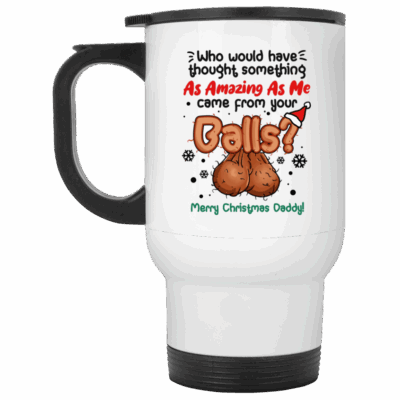 14 oz. White Travel Mug