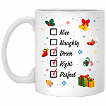 Nice Naughty Down Right Perfect Ceramic Coffee Mug - Beer Stein - Travel Mug-Water Bottle-Color Changing Mug