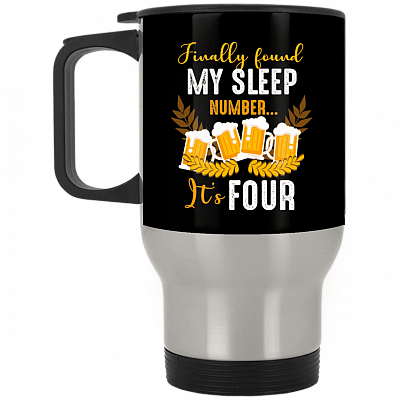 14 oz. Silver Travel Mug