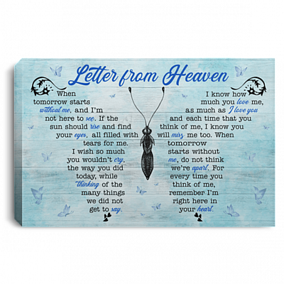 When Tomorrow Starts Without Me and I'm Not Here to See Butterfly Framed Canvas - Unframed Poster