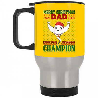 14 oz. Silver Travel Mug