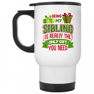 14 oz. White Travel Mug