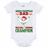Merry Christmas Dad From Your Swimming Champion Sperm Gift Funny Baby Onesie - Baby Infant Bodysuit