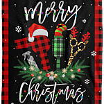 Cutting Hair Stylist Merry Christmas Barber Shop Fleece Blanket - Fun Xmas In The Hair Sherpa Woven Blanket