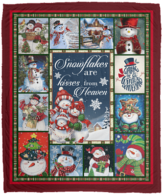 Snowflakes Are Kisses From Heaven Fleece Blanket - Premium Sherpa Blanket