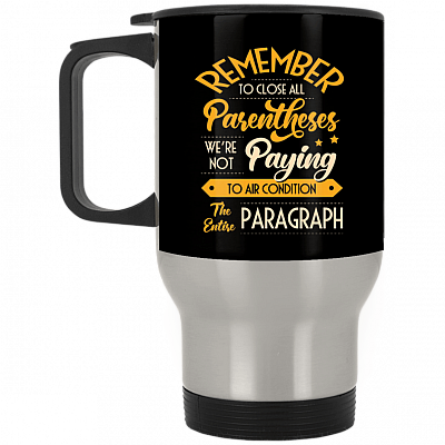 14 oz. Silver Travel Mug