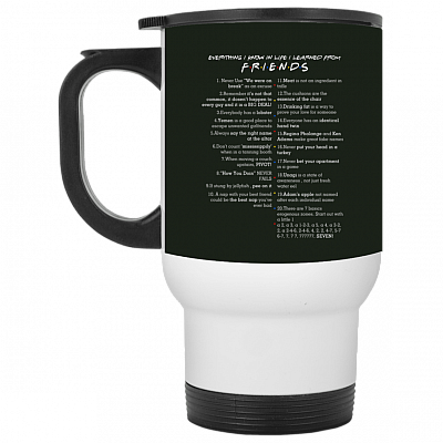 14 oz. White Travel Mug