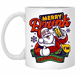 Merry Drunk I'm Christmas Ceramic Coffee Mug - Beer Stein - Water Bottle - Color Changing Mug