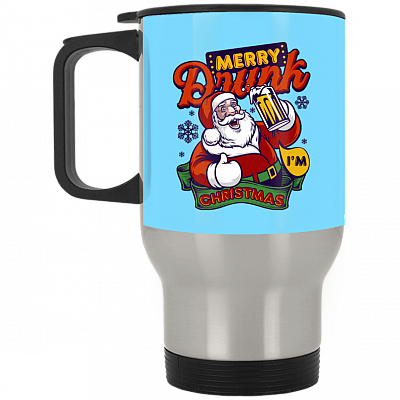 14 oz. Silver Travel Mug