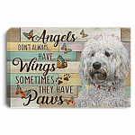 Angels Don't Always Have Wings Sometimes They Have Paws Goldendoodle Lover Framed Canvas Prints - Unframed Poster