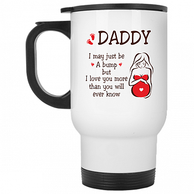 14 oz. White Travel Mug