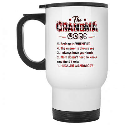 14 oz. White Travel Mug